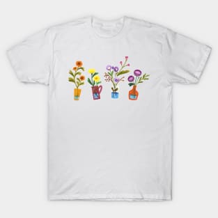 Colorful Flower Vases T-Shirt